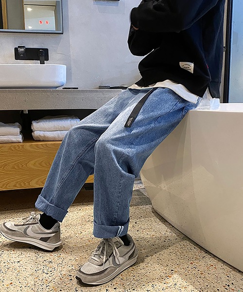 INTERPLAY(インタープレイ)の「【INTERPLAY】ワイドテーパード5Pデニムパンツ(デニムパンツ・メンズ・ネイビー・SMALL/LARGE/MEDIUM)」の12枚目の写真