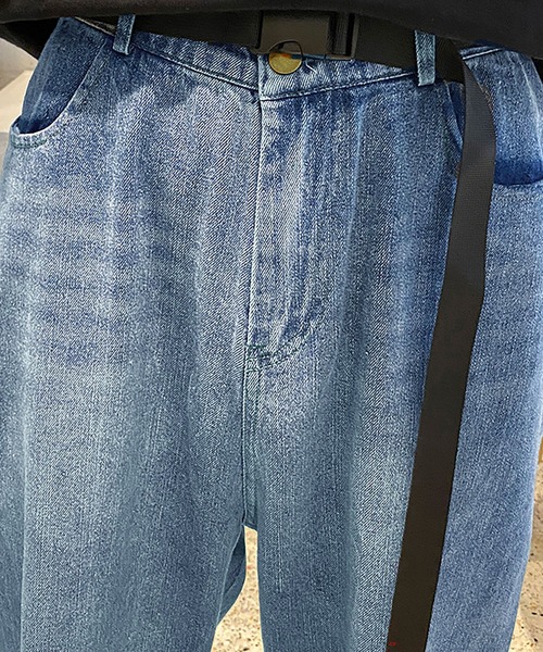INTERPLAY(インタープレイ)の「【INTERPLAY】ワイドテーパード5Pデニムパンツ(デニムパンツ・メンズ・ネイビー・SMALL/LARGE/MEDIUM)」の14枚目の写真