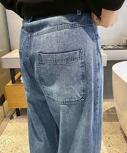 INTERPLAY(インタープレイ)の「【INTERPLAY】ワイドテーパード5Pデニムパンツ(デニムパンツ・メンズ・ネイビー・SMALL/LARGE/MEDIUM)」の16枚目の写真