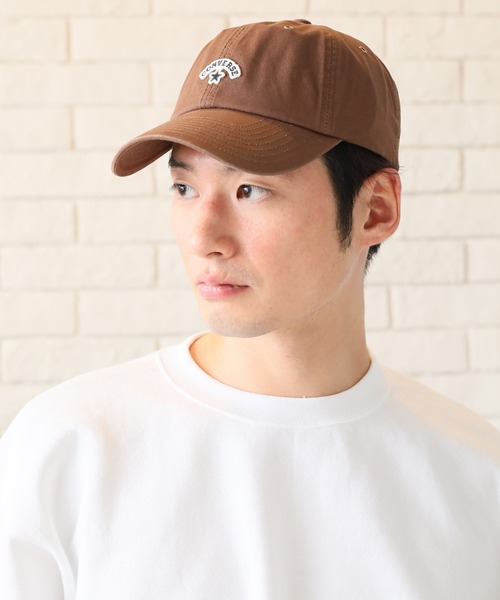 CONVERSE（コンバース）の「【CONVERSE/コンバース】キャンバス ワッペンロゴ ベースボールキャップ（キャップ・メンズ・ブラウン/オリーブ/アイボリー/ブラック/キャメル/グレイッシュブルー・FREE）」の17枚目の写真