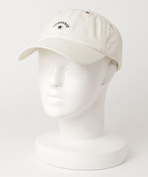 CONVERSE（コンバース）の「【CONVERSE/コンバース】キャンバス ワッペンロゴ ベースボールキャップ（キャップ・メンズ・ブラウン/オリーブ/アイボリー/ブラック/キャメル/グレイッシュブルー・FREE）」の9枚目の写真