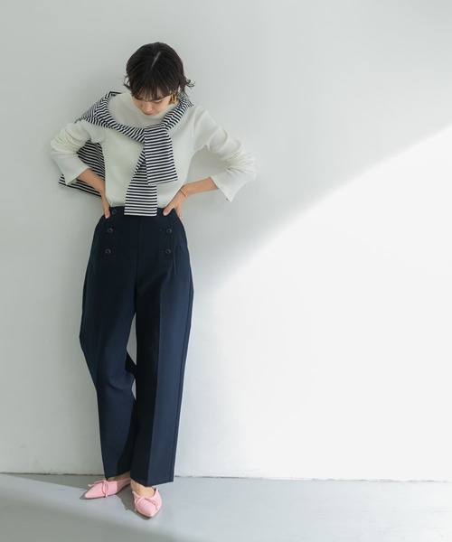 URBAN RESEARCH(アーバンリサーチ)の「袖スリットボートネックカットソー(Tシャツ/カットソー・レディース・イエロー/モカ/オフホワイト/ライトグレー・FREE)」の8枚目の写真