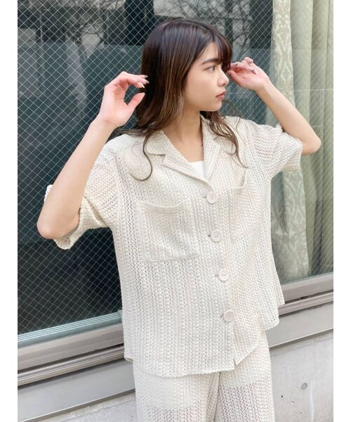 MURUA（ムルーア）の「メッシュスリットパンツ【セットアップ着用可】（スウェットパンツ・レディース・ブラック/グリーン/アイボリー・FREE）」の13枚目の写真