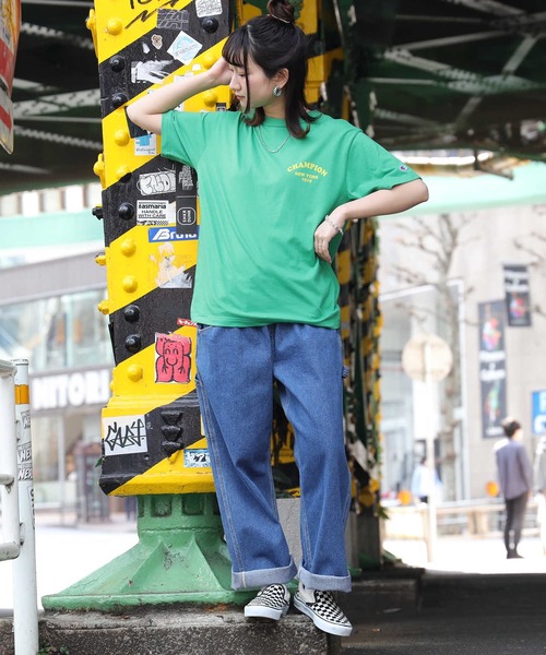 Champion（チャンピオン）の「【Champion】胸ロゴアーチプリントＴシャツ（Tシャツ/カットソー・レディース・ホワイト/グリーン・L/M）」の12枚目の写真