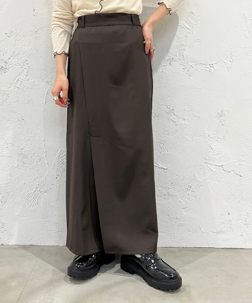 apres jour mignon(アプレジュールミニョン)の「スリット入りナロースカート【ZOZOTOWN限定アイテム】(スカート・レディース・ブラック/ダークブラウン/イエロー系その他・SMALL/MEDIUM/X-LARGE)」の3枚目の写真