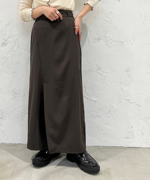 apres jour mignon(アプレジュールミニョン)の「スリット入りナロースカート【ZOZOTOWN限定アイテム】(スカート・レディース・ブラック/ダークブラウン/イエロー系その他・SMALL/MEDIUM/X-LARGE)」の17枚目の写真