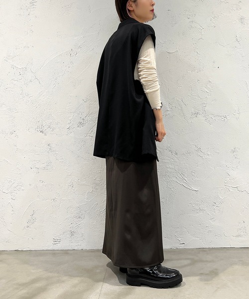 apres jour mignon(アプレジュールミニョン)の「スリット入りナロースカート【ZOZOTOWN限定アイテム】(スカート・レディース・ブラック/ダークブラウン/イエロー系その他・SMALL/MEDIUM/X-LARGE)」の18枚目の写真