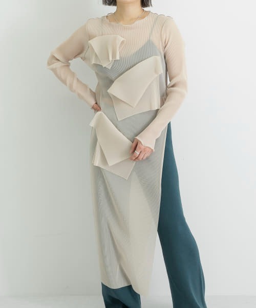 kotohayokozawa（コトハヨコザワ）の「kotohayokozawa　LONG-SLEEVE DRESS（ワンピース・レディース・ベージュ/カーキ/ブルー・FREE）」の17枚目の写真