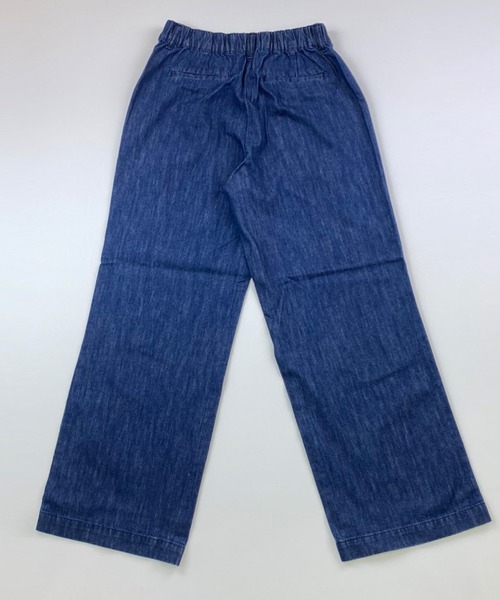 SHORE (ショア)の「SHORE 70cm丈クロップドワイドパンツ(デニムパンツ・レディース・ワンウォッシュ/インディゴブルー・MEDIUM/SMALL/LARGE)」の3枚目の写真