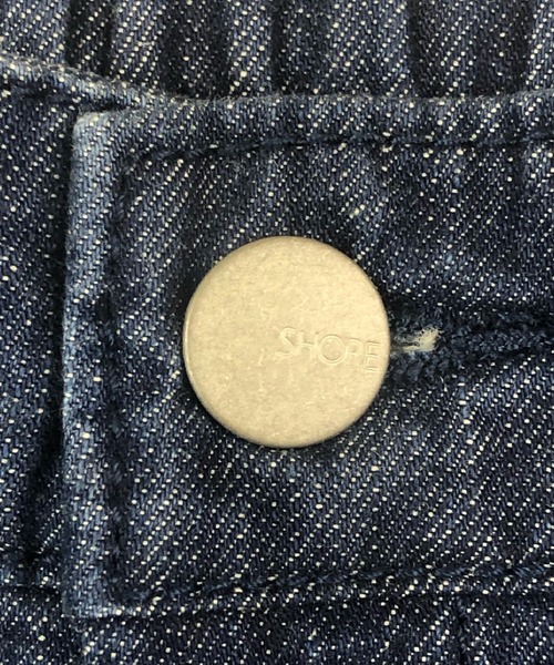 SHORE (ショア)の「SHORE 70cm丈クロップドワイドパンツ(デニムパンツ・レディース・ワンウォッシュ/インディゴブルー・MEDIUM/SMALL/LARGE)」の12枚目の写真