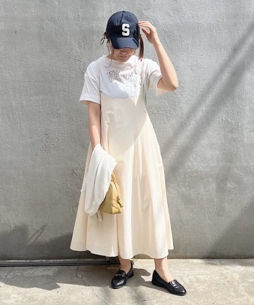 PUAL CE CIN(ピュアルセシン)の「コットンレーヨンキャミワンピース(ワンピース・レディース・ブラック/ベージュ/ナチュラル・FREE)」の1枚目の写真