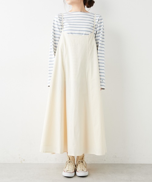 PUAL CE CIN(ピュアルセシン)の「コットンレーヨンキャミワンピース(ワンピース・レディース・ブラック/ベージュ/ナチュラル・FREE)」の21枚目の写真