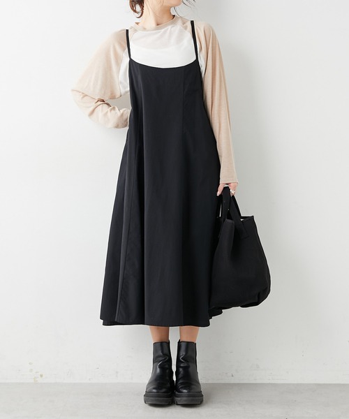 PUAL CE CIN(ピュアルセシン)の「コットンレーヨンキャミワンピース(ワンピース・レディース・ブラック/ベージュ/ナチュラル・FREE)」の16枚目の写真