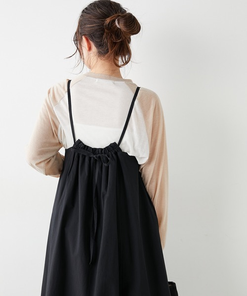 PUAL CE CIN(ピュアルセシン)の「コットンレーヨンキャミワンピース(ワンピース・レディース・ブラック/ベージュ/ナチュラル・FREE)」の19枚目の写真