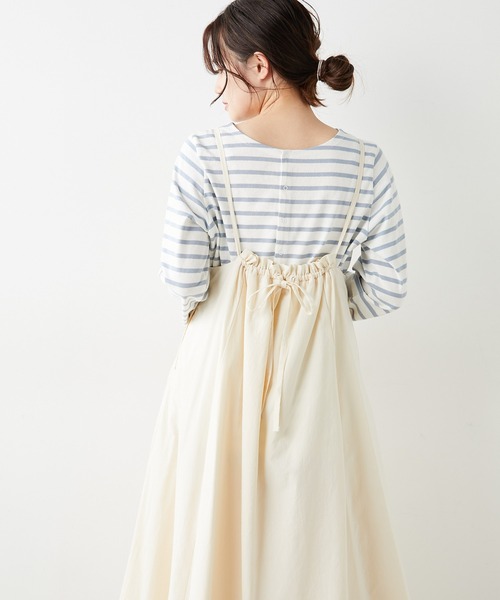 PUAL CE CIN(ピュアルセシン)の「コットンレーヨンキャミワンピース(ワンピース・レディース・ブラック/ベージュ/ナチュラル・FREE)」の9枚目の写真