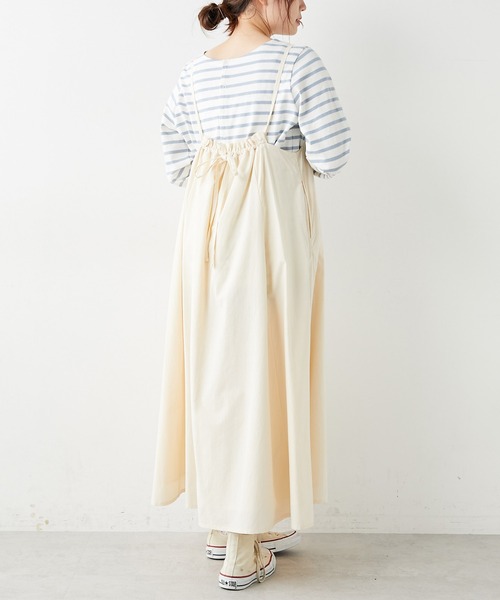 PUAL CE CIN(ピュアルセシン)の「コットンレーヨンキャミワンピース(ワンピース・レディース・ブラック/ベージュ/ナチュラル・FREE)」の8枚目の写真