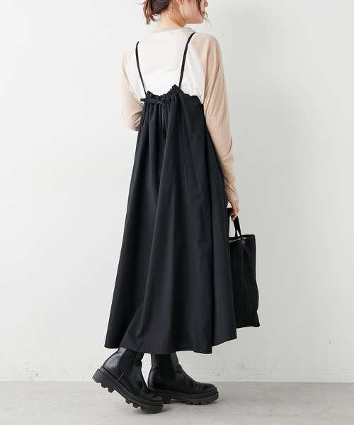 PUAL CE CIN(ピュアルセシン)の「コットンレーヨンキャミワンピース(ワンピース・レディース・ブラック/ベージュ/ナチュラル・FREE)」の18枚目の写真