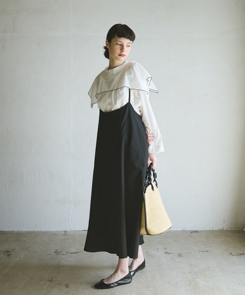 PUAL CE CIN(ピュアルセシン)の「コットンレーヨンキャミワンピース(ワンピース・レディース・ブラック/ベージュ/ナチュラル・FREE)」の14枚目の写真