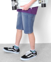 GLAZOS | 接触冷感デニム・ペインターハーフパンツ(デニムパンツ)