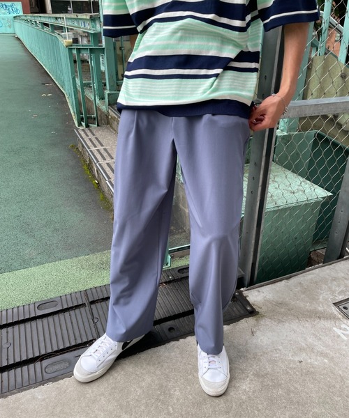 CIAOPANIC（チャオパニック）の「ワンタックイージーパンツ / one tuck easy pants（スラックス・メンズ・ブラック/ブルー/グリーン・MEDIUM/LARGE）」の5枚目の写真