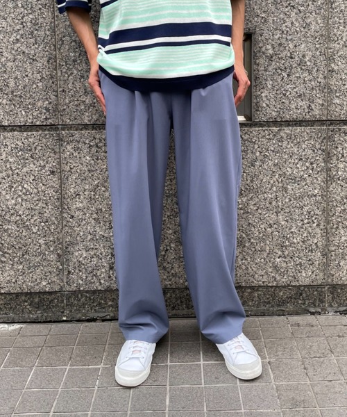 CIAOPANIC（チャオパニック）の「ワンタックイージーパンツ / one tuck easy pants（スラックス・メンズ・ブラック/ブルー/グリーン・MEDIUM/LARGE）」の9枚目の写真