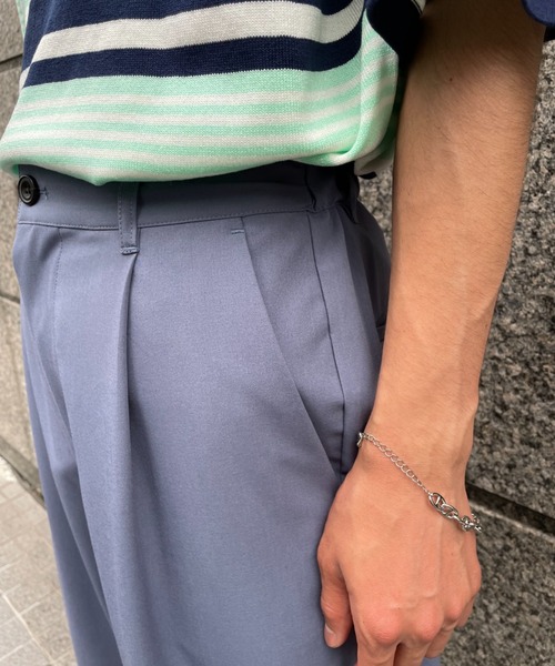 CIAOPANIC（チャオパニック）の「ワンタックイージーパンツ / one tuck easy pants（スラックス・メンズ・ブラック/ブルー/グリーン・MEDIUM/LARGE）」の16枚目の写真