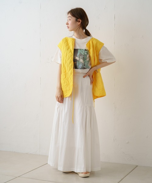 Kastane(カスタネ)の「【Yuri Hanamoriコラボ】フォトTEE(Tシャツ/カットソー・レディース・イエロー/オフホワイト・FREE)」の7枚目の写真