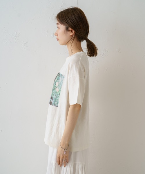 Kastane(カスタネ)の「【Yuri Hanamoriコラボ】フォトTEE(Tシャツ/カットソー・レディース・イエロー/オフホワイト・FREE)」の15枚目の写真