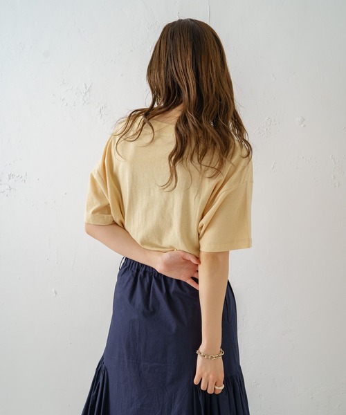 Kastane(カスタネ)の「【Yuri Hanamoriコラボ】フォトTEE(Tシャツ/カットソー・レディース・イエロー/オフホワイト・FREE)」の20枚目の写真