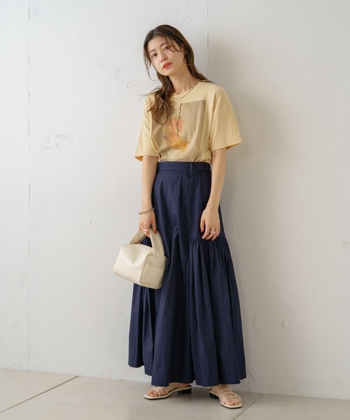 Kastane(カスタネ)の「【Yuri Hanamoriコラボ】フォトTEE(Tシャツ/カットソー・レディース・イエロー/オフホワイト・FREE)」の17枚目の写真