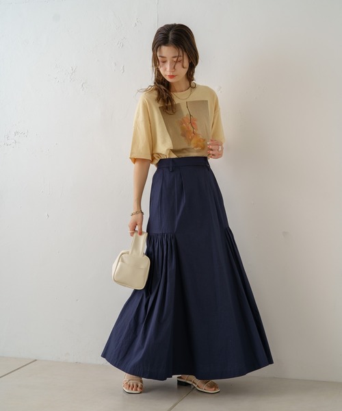 Kastane(カスタネ)の「【Yuri Hanamoriコラボ】フォトTEE(Tシャツ/カットソー・レディース・イエロー/オフホワイト・FREE)」の18枚目の写真