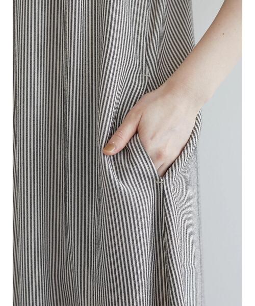 Sugar spoon（シュガースプーン）の「・SUGAR SPOON ストライプシャーリングワンピ（ワンピース・レディース・ベージュ/グリーン・FREE）」の12枚目の写真