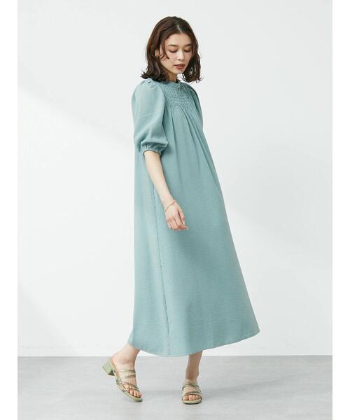 Sugar spoon（シュガースプーン）の「・SUGAR SPOON ストライプシャーリングワンピ（ワンピース・レディース・ベージュ/グリーン・FREE）」の17枚目の写真