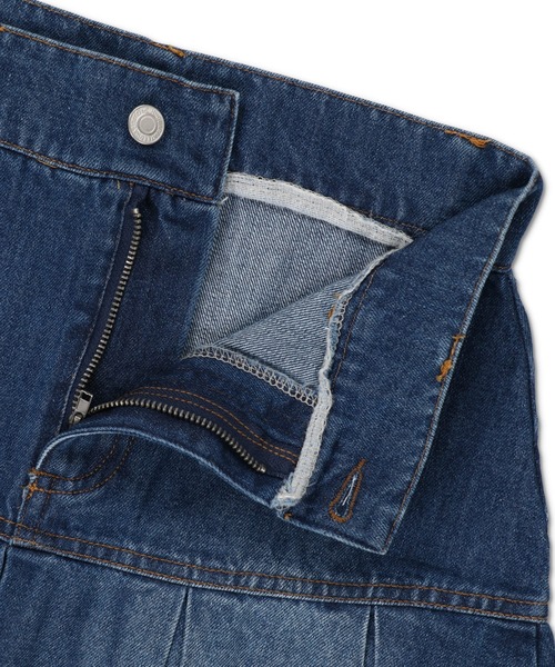 SPINNS（スピンズ）の「デニムボックスプリーツミニスカート（デニムスカート・レディース・ブルー/ブラック・ONESIZE）」の15枚目の写真