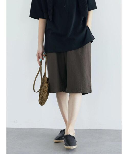 CRAFT STANDARD BOUTIQUE(クラフトスタンダードブティック)の「ツイルハーフパンツ *◆(その他パンツ・レディース・ブラック/ブラウン・M/L)」の4枚目の写真