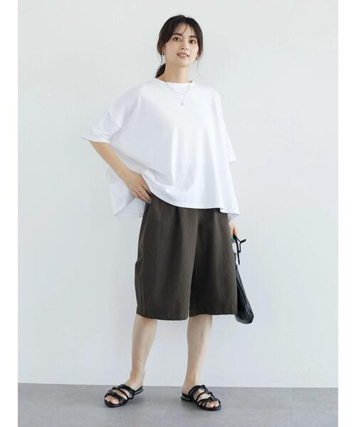 CRAFT STANDARD BOUTIQUE(クラフトスタンダードブティック)の「ツイルハーフパンツ *◆(その他パンツ・レディース・ブラック/ブラウン・M/L)」の7枚目の写真