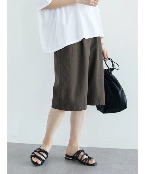 CRAFT STANDARD BOUTIQUE(クラフトスタンダードブティック)の「ツイルハーフパンツ *◆(その他パンツ・レディース・ブラック/ブラウン・M/L)」の2枚目の写真
