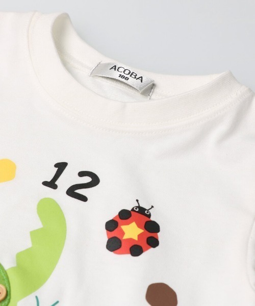 ACOBA(ACOBA)の「虫時計Tシャツ(Tシャツ/カットソー・キッズ・ブルー/ホワイト・100/90/110/80/130/95/120)」の8枚目の写真