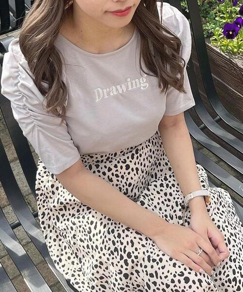 INGNI（イング）の「パワショルロゴTシャツ（Tシャツ/カットソー・レディース・グレー系その他/ホワイト×ブルー/ホワイト×ブラック/ホワイト×ピンク・M）」の12枚目の写真