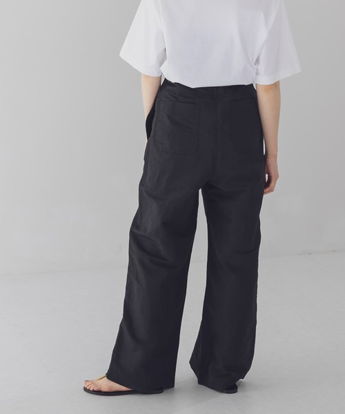 URBAN RESEARCH DOORS（アーバンリサーチドアーズ）の「UNIFY　コットンリネンパジャマパンツ（その他パンツ・レディース・ブラック・ONE）」の3枚目の写真