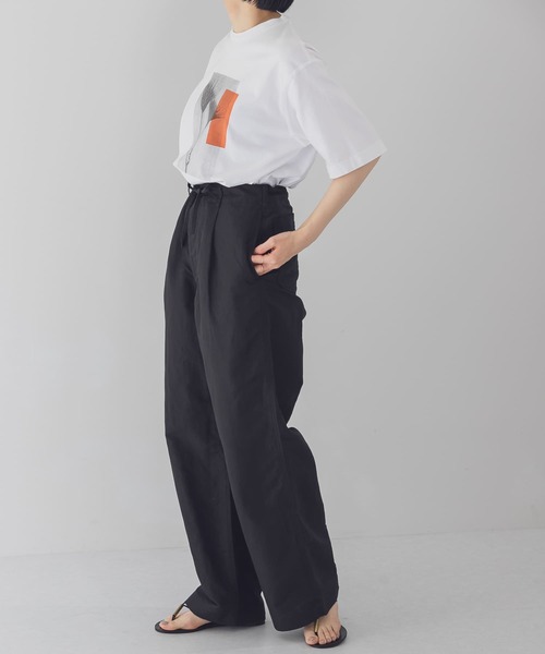 URBAN RESEARCH DOORS（アーバンリサーチドアーズ）の「UNIFY　コットンリネンパジャマパンツ（その他パンツ・レディース・ブラック・ONE）」の2枚目の写真