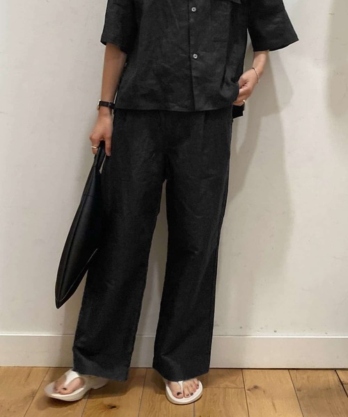 URBAN RESEARCH DOORS（アーバンリサーチドアーズ）の「UNIFY　コットンリネンパジャマパンツ（その他パンツ・レディース・ブラック・ONE）」の13枚目の写真