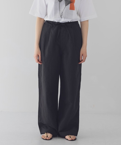 URBAN RESEARCH DOORS（アーバンリサーチドアーズ）の「UNIFY　コットンリネンパジャマパンツ（その他パンツ・レディース・ブラック・ONE）」の12枚目の写真