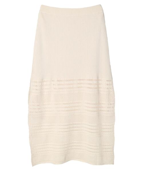 AMERICAN HOLIC(アメリカンホリック)の「透かし編みニットスカート(スカート・レディース・ブラック/アイボリー・S/M/L)」の20枚目の写真