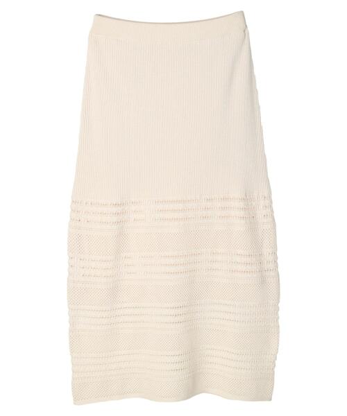 AMERICAN HOLIC(アメリカンホリック)の「透かし編みニットスカート(スカート・レディース・ブラック/アイボリー・S/M/L)」の14枚目の写真