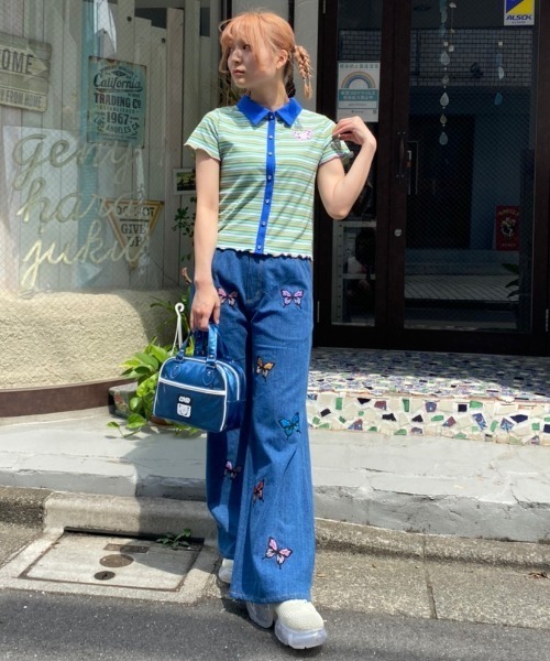 Candy Stripper(キャンディストリッパー)の「TINY BUTTERFLY DENIM パンツ(デニムパンツ・レディース・インディゴブルー/ライトインディゴブルー・2)」の16枚目の写真