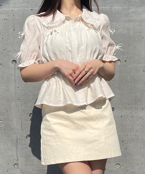 Crea titty&Co. PETIT（クレアティティーアンドコープチ）の「【Crea titty&Co.PETIT】マルチリボンブラウス（シャツ/ブラウス・レディース・アイボリー・FREE）」の8枚目の写真