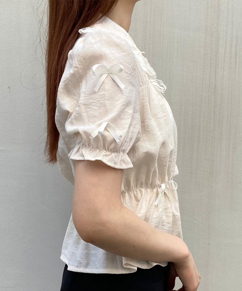 Crea titty&Co. PETIT（クレアティティーアンドコープチ）の「【Crea titty&Co.PETIT】マルチリボンブラウス（シャツ/ブラウス・レディース・アイボリー・FREE）」の7枚目の写真