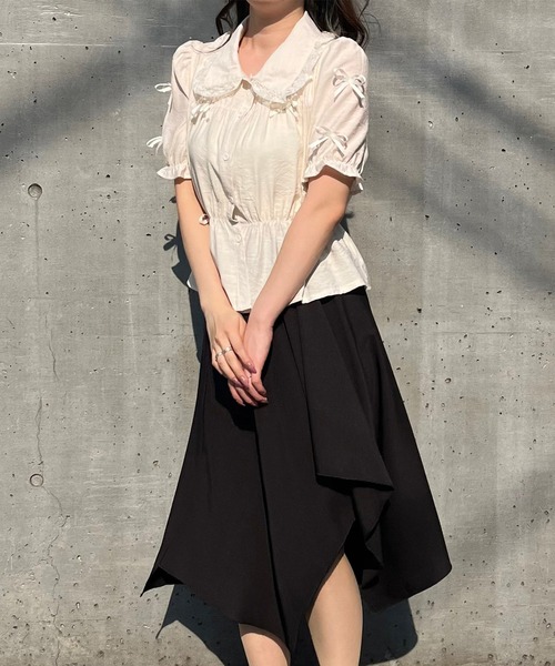 Crea titty&Co. PETIT（クレアティティーアンドコープチ）の「【Crea titty&Co.PETIT】マルチリボンブラウス（シャツ/ブラウス・レディース・アイボリー・FREE）」の3枚目の写真