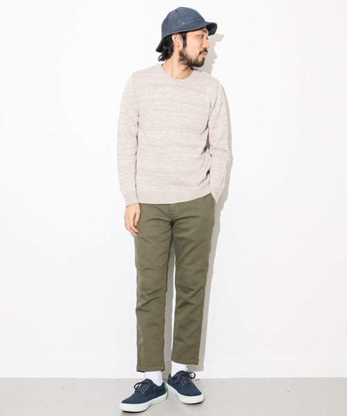 URBAN RESEARCH DOORS MENS（アーバンリサーチ ドアーズ メンズ）の「DOORS 綿麻スラブC/Nニット（ニット/セーター・メンズ・ネイビー/ベージュ・40/38）」の3枚目の写真